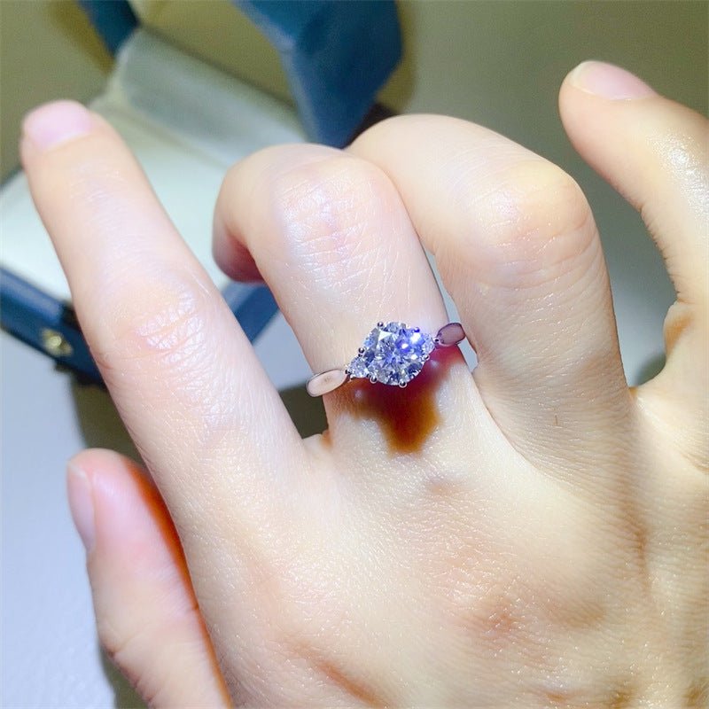 Butterfly Moissanite Ring for Women, Solitaire Engagement Ring, 1 Carat 2 Carat 3 Carat Promise Ring – view 6