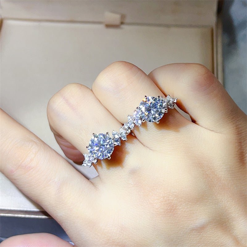 Moissanite Geometric Ring for Women, Elegant Engagement Ring Style, Square-Inspired Dress Ring – view 6