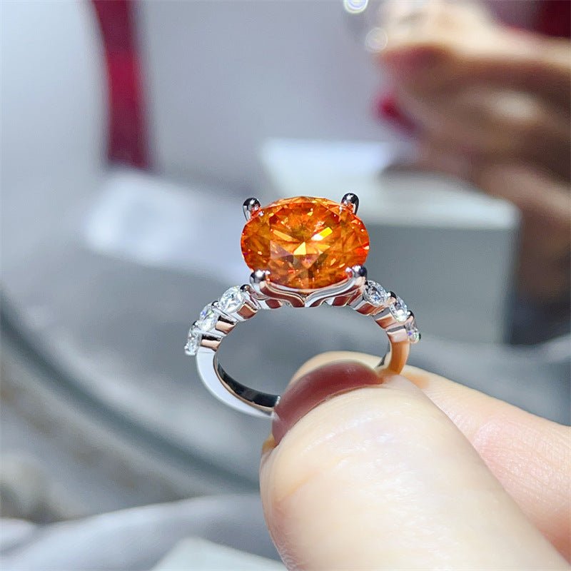 Moissanite Ring for Women, 3 Carat & 5 Carat Round Solitaire Halo Style Engagement Ring – view 15