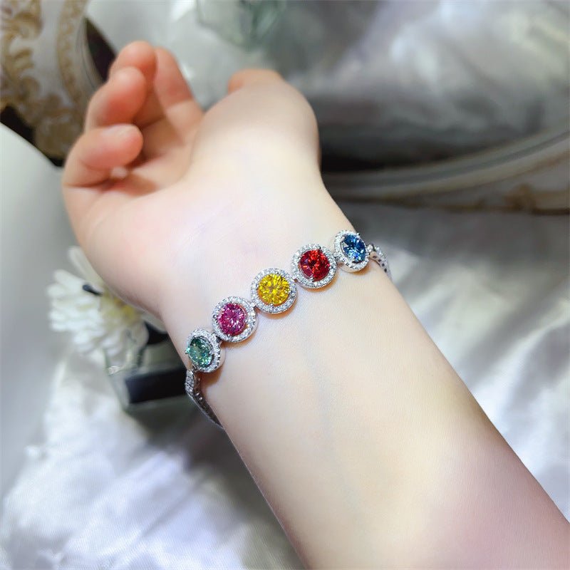 5 Carat Colored Moissanite Tennis Bracelet – image 6