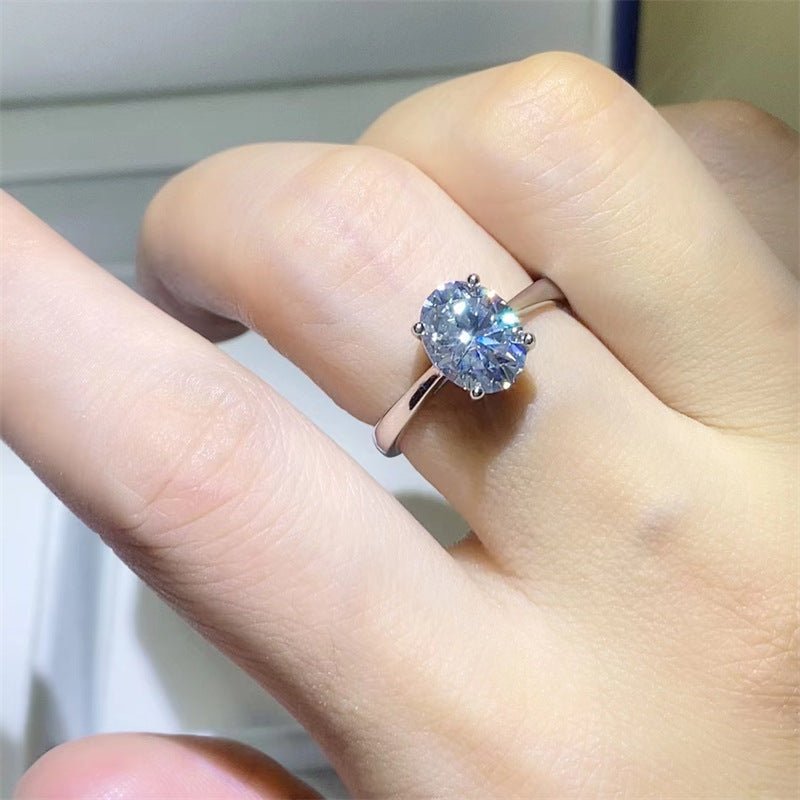 Oval Moissanite Ring, Stud Earrings & Pendant Jewelry Collection – view 8