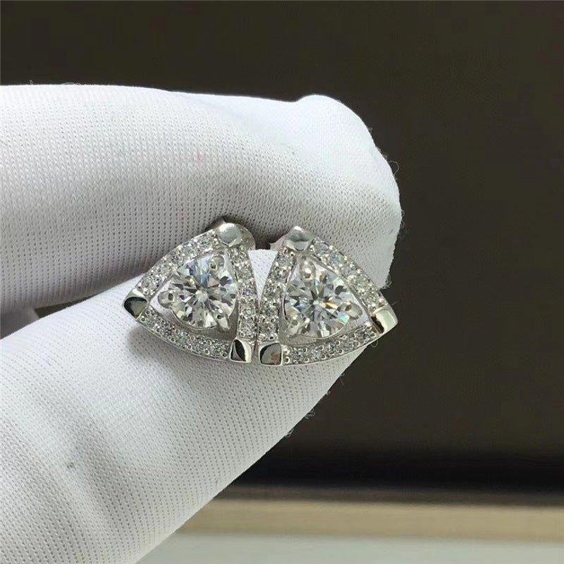 Sparkling Stud Earrings for Women - Radiant, Halo, Bow, Emerald-Cut & Triangle Minimal Earrings – view 7