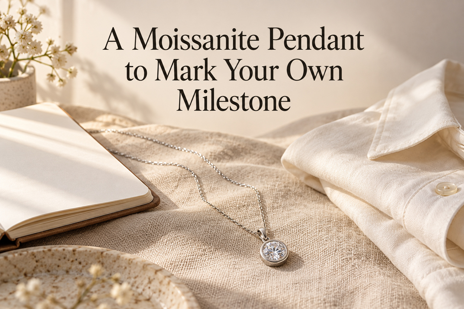 A Moissanite Pendant to Mark Your Own Milestone