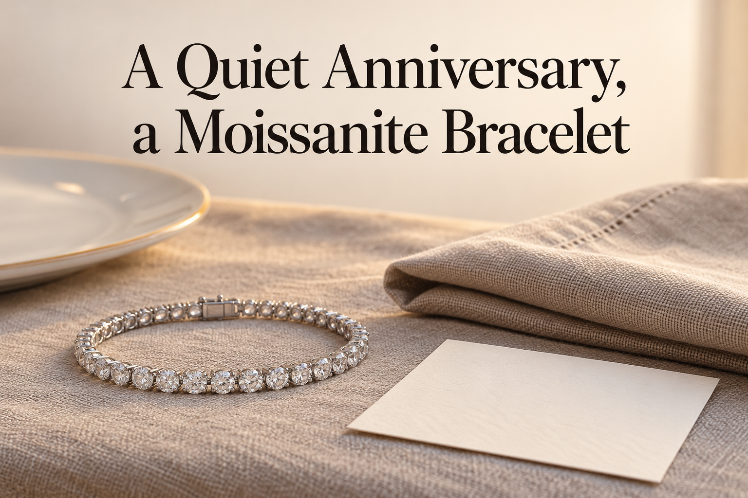 A Quiet Anniversary, a Moissanite Bracelet