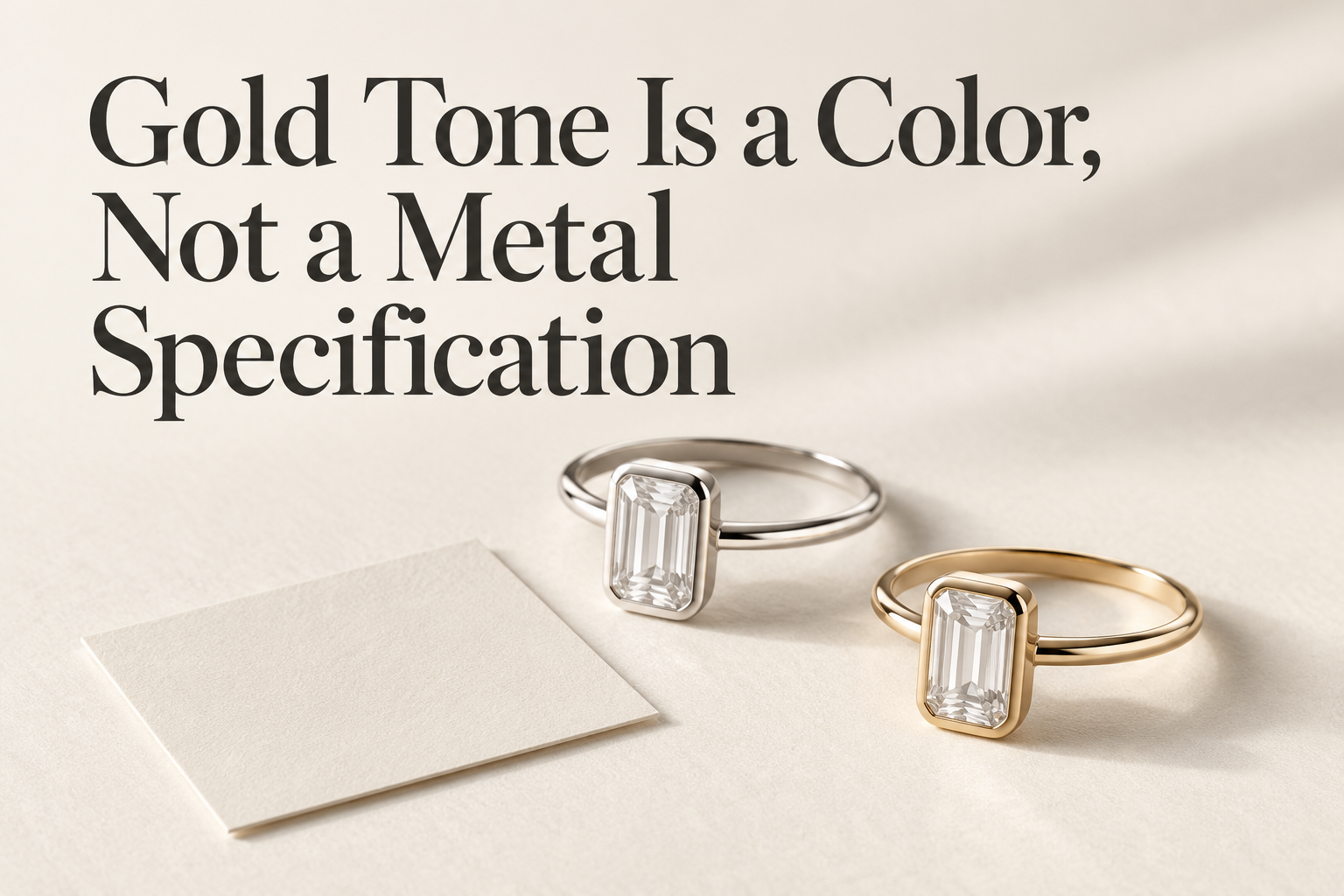 Gold Tone Is a Color, Not a Metal Specification