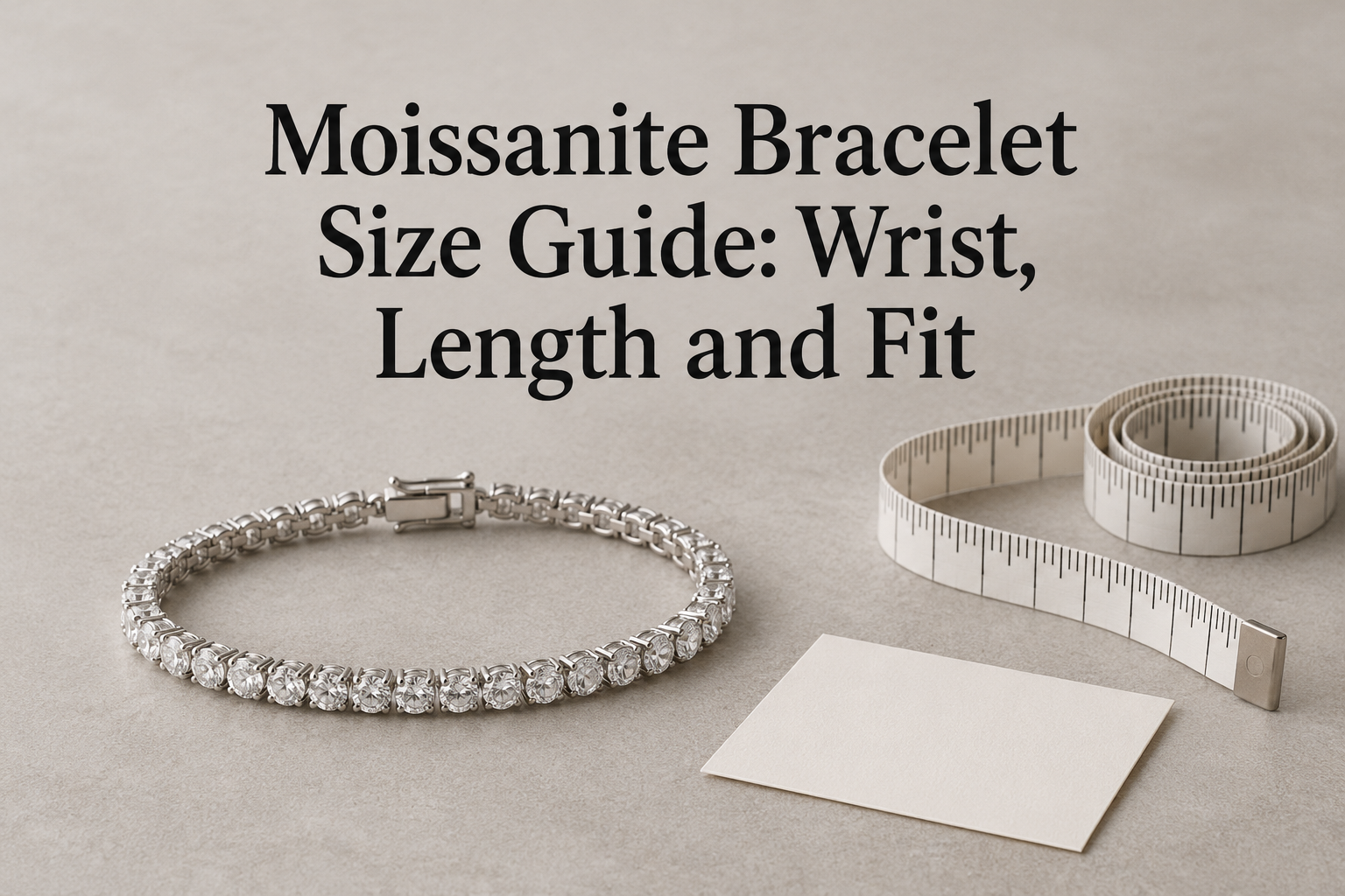 Moissanite Bracelet Size Guide: Wrist, Length and Fit