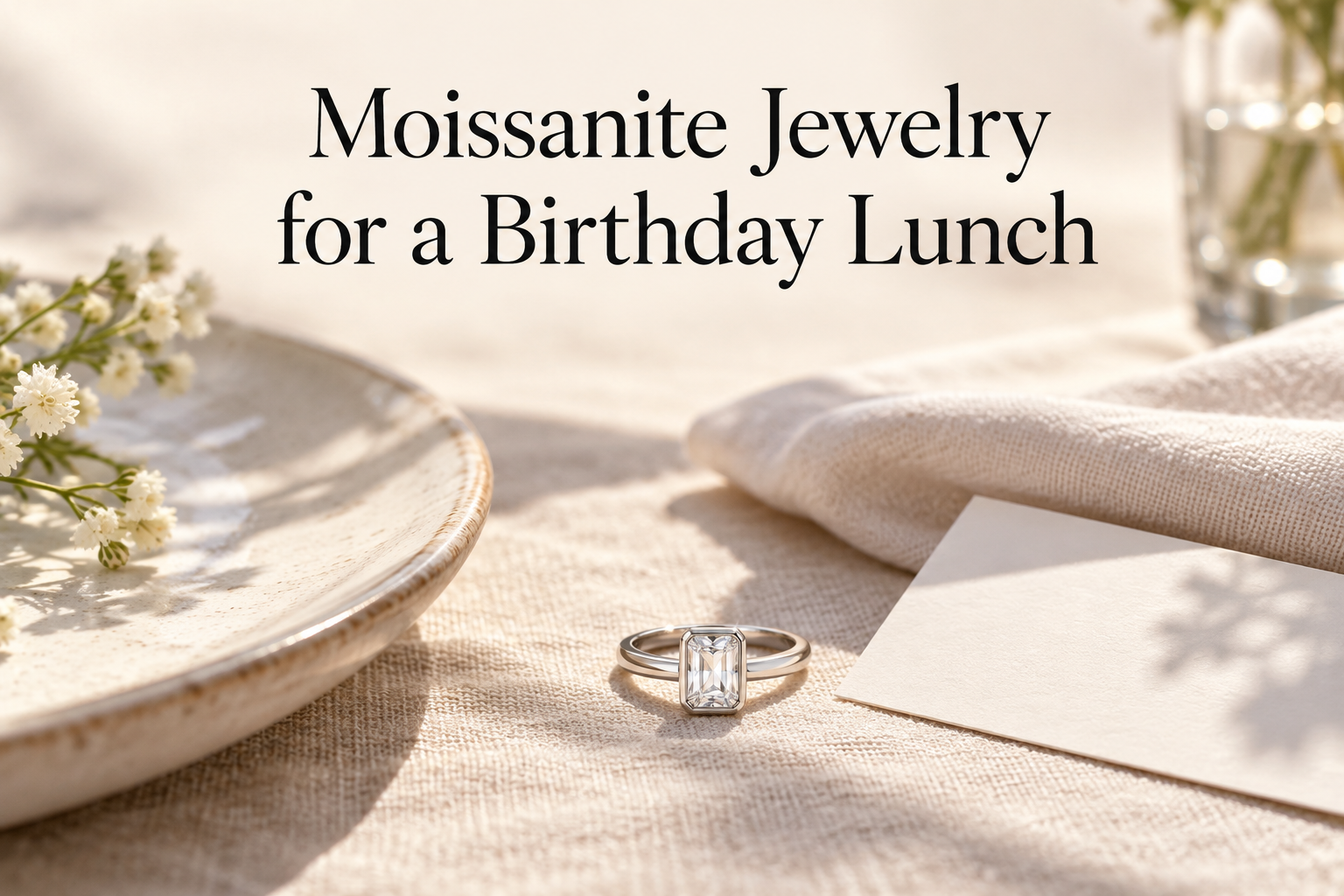 Moissanite Jewelry for a Birthday Lunch