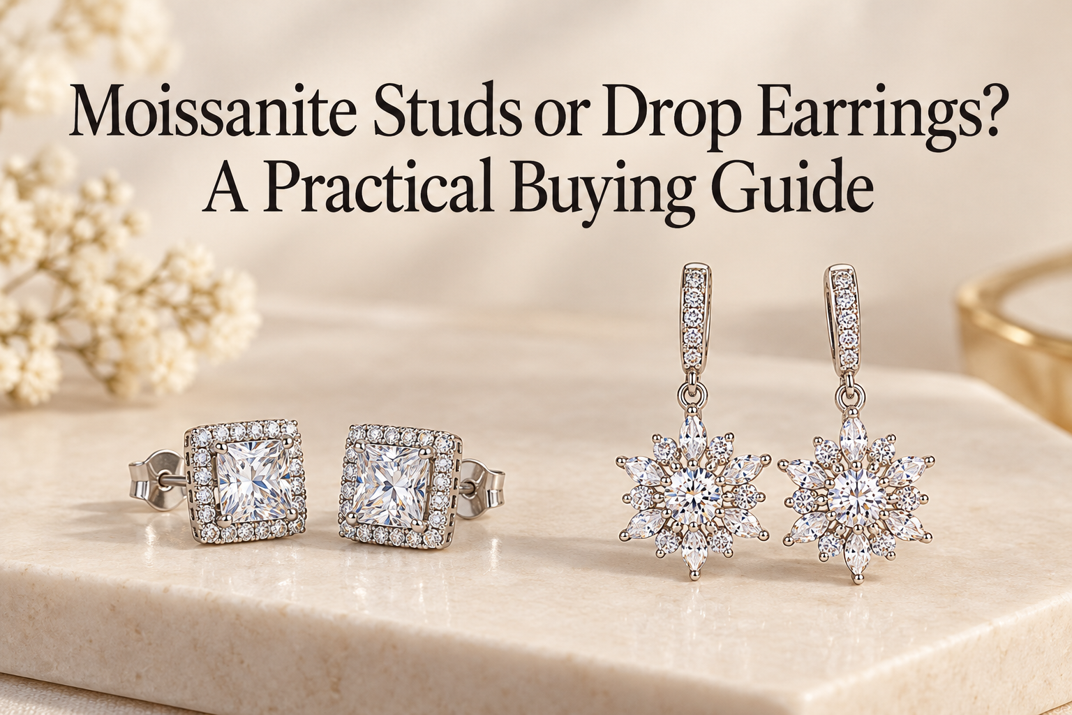 Moissanite Studs or Drop Earrings? A Practical Buying Guide