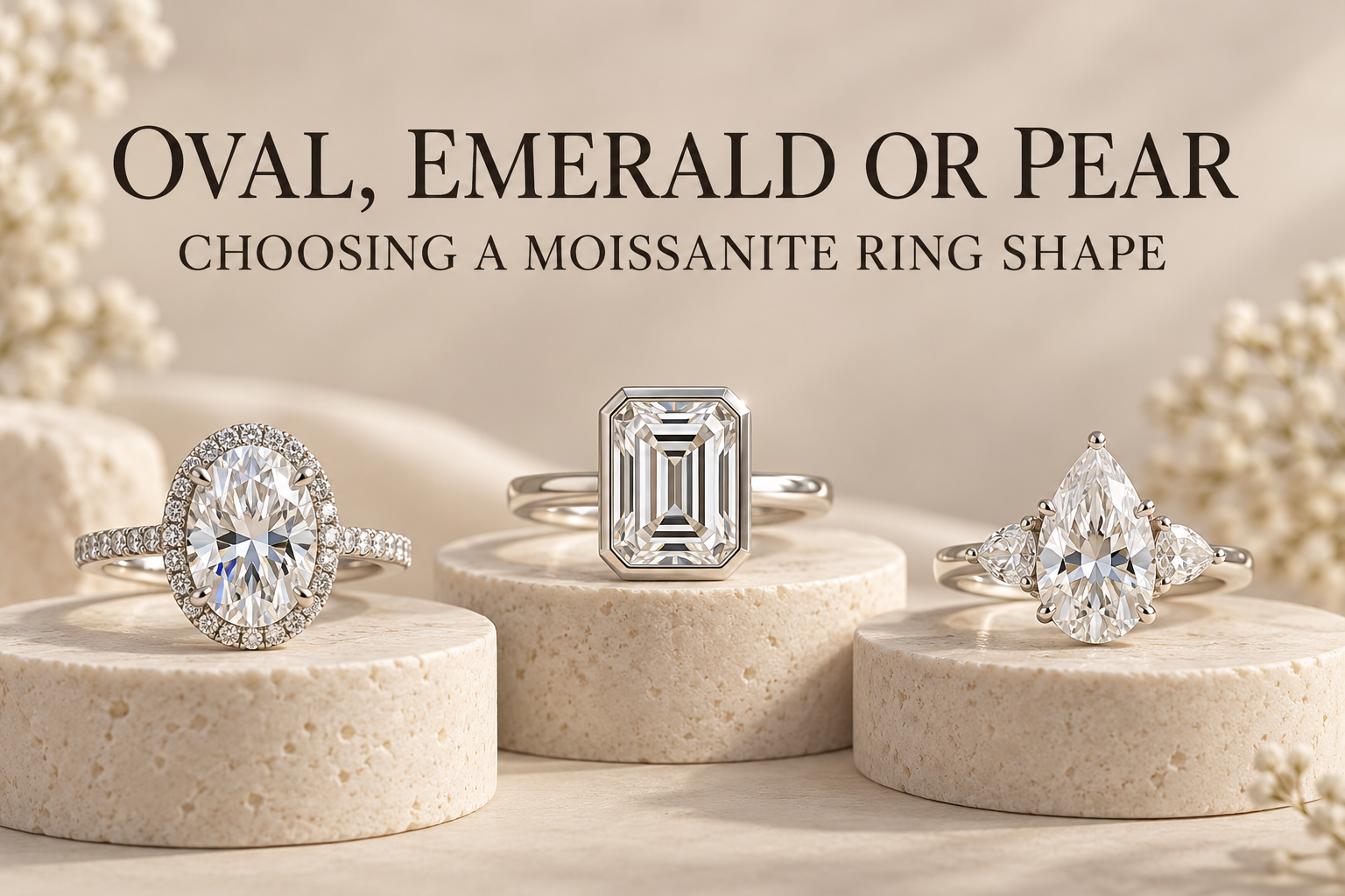 Oval, Emerald or Pear: Choosing a Moissanite Ring Shape