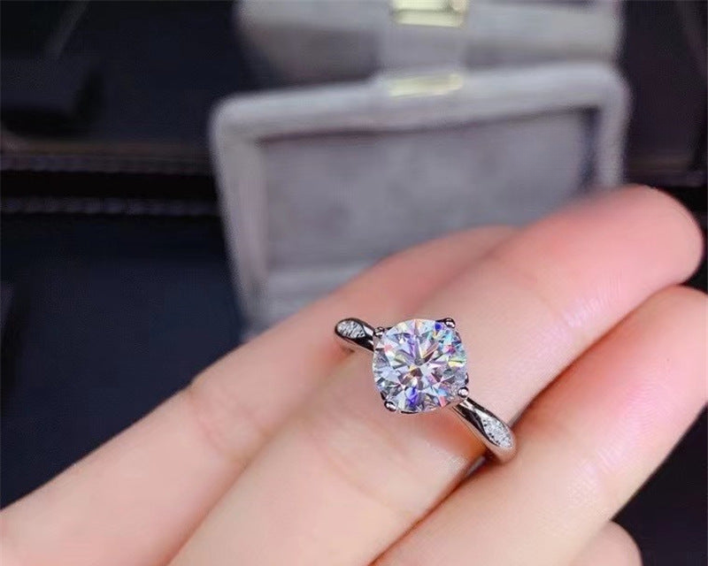 Minimalist Floral Moissanite Ring For Women And Men
