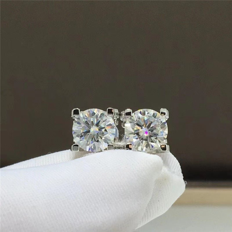 Sparkling Stud Earrings for Women - Radiant, Halo, Bow, Emerald-Cut & Triangle Minimal Earrings