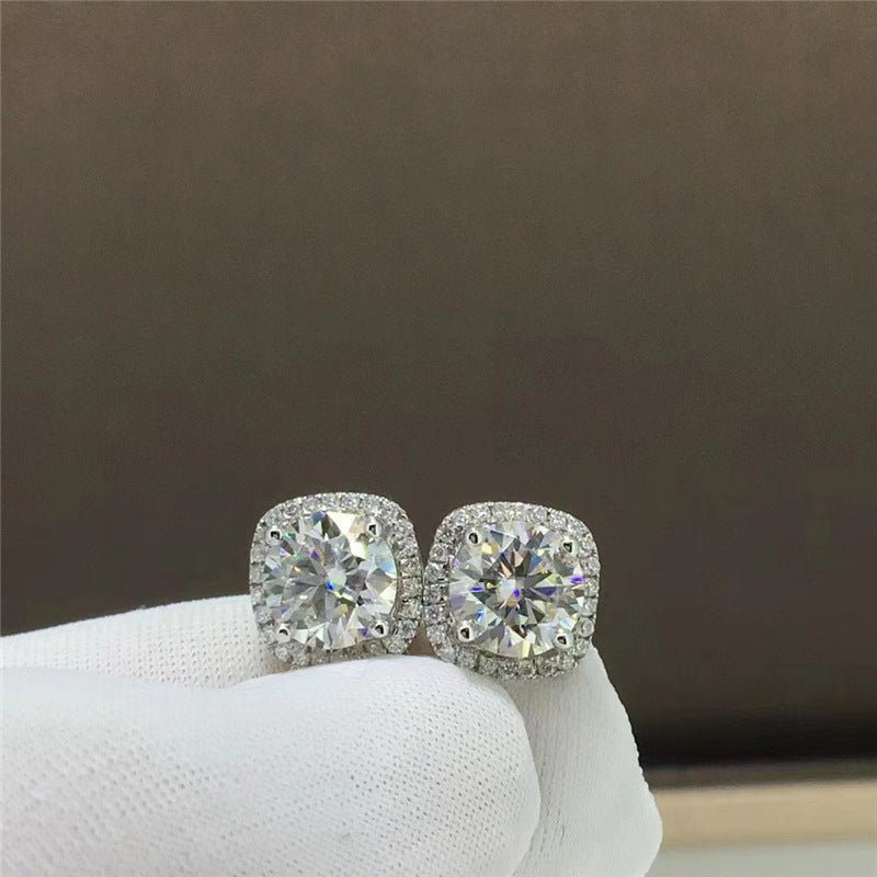 Sparkling Stud Earrings for Women - Radiant, Halo, Bow, Emerald-Cut & Triangle Minimal Earrings