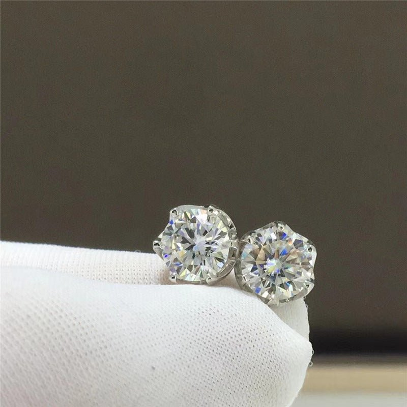 Sparkling Stud Earrings for Women - Radiant, Halo, Bow, Emerald-Cut & Triangle Minimal Earrings