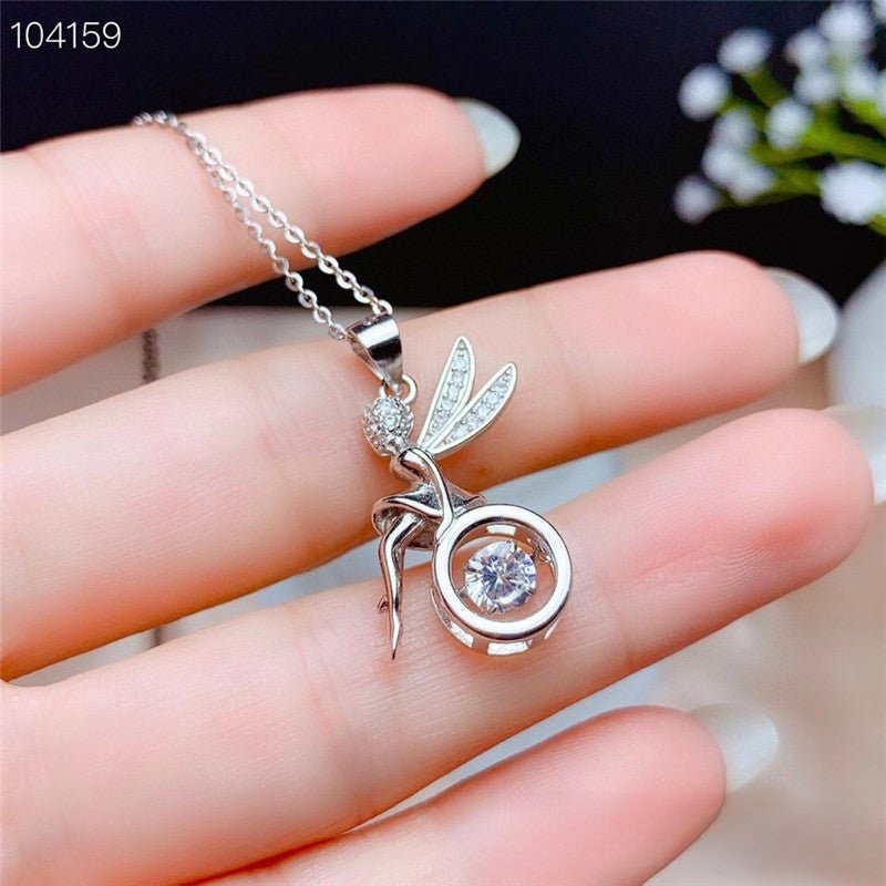18K Gold Moissanite Pendant Necklace, Dainty Charm Shapes for Daily Wear